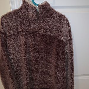 Fur half zip